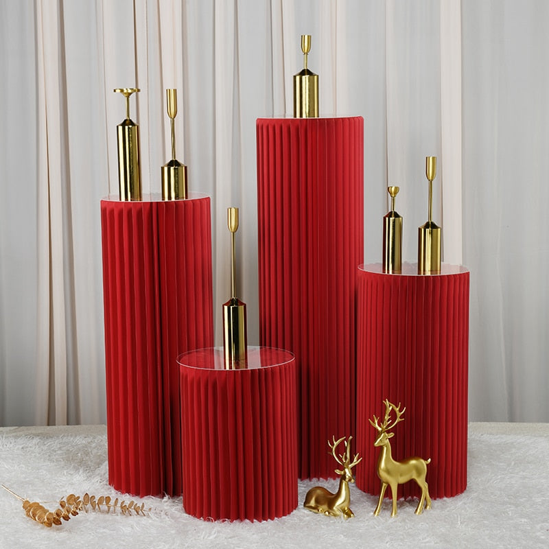 Decoration Wedding Origami Round Pillar Cake Stand