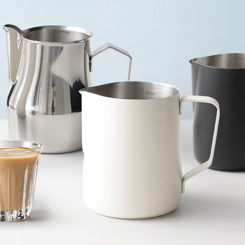 Stainless Steel with scale Coffee Pitcher