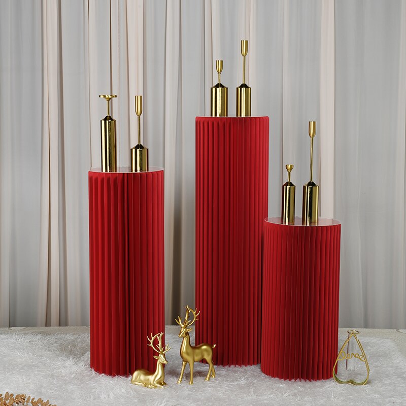 Decoration Wedding Origami Round Pillar Cake Stand
