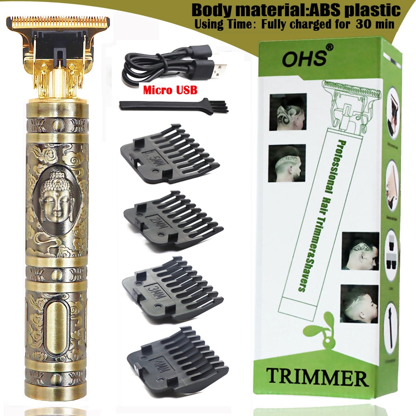 T9 Professional LCD Display Electric Hair Clipper