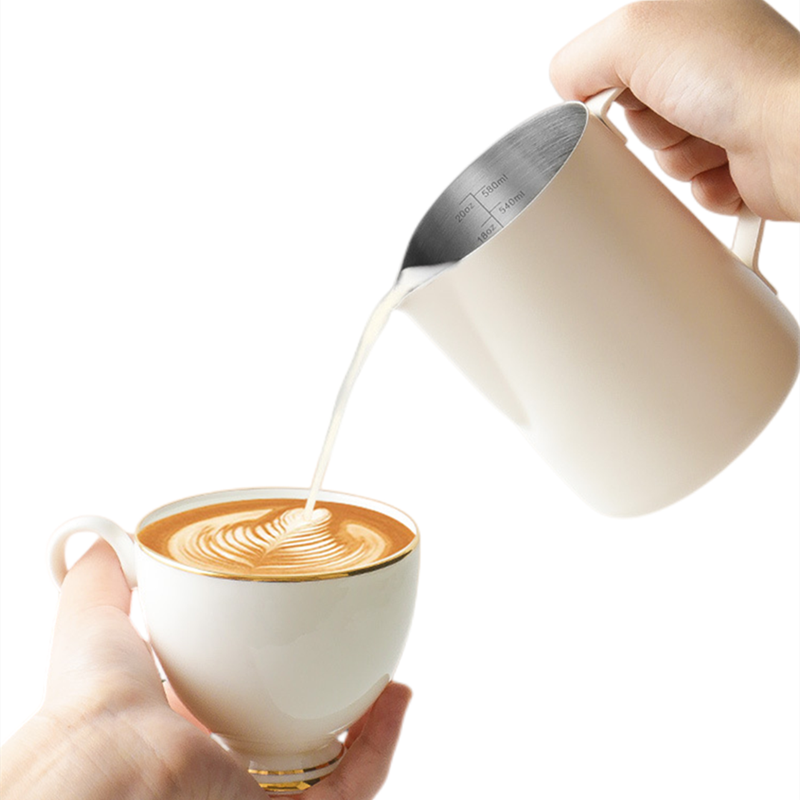 Stainless Steel with scale Coffee Pitcher