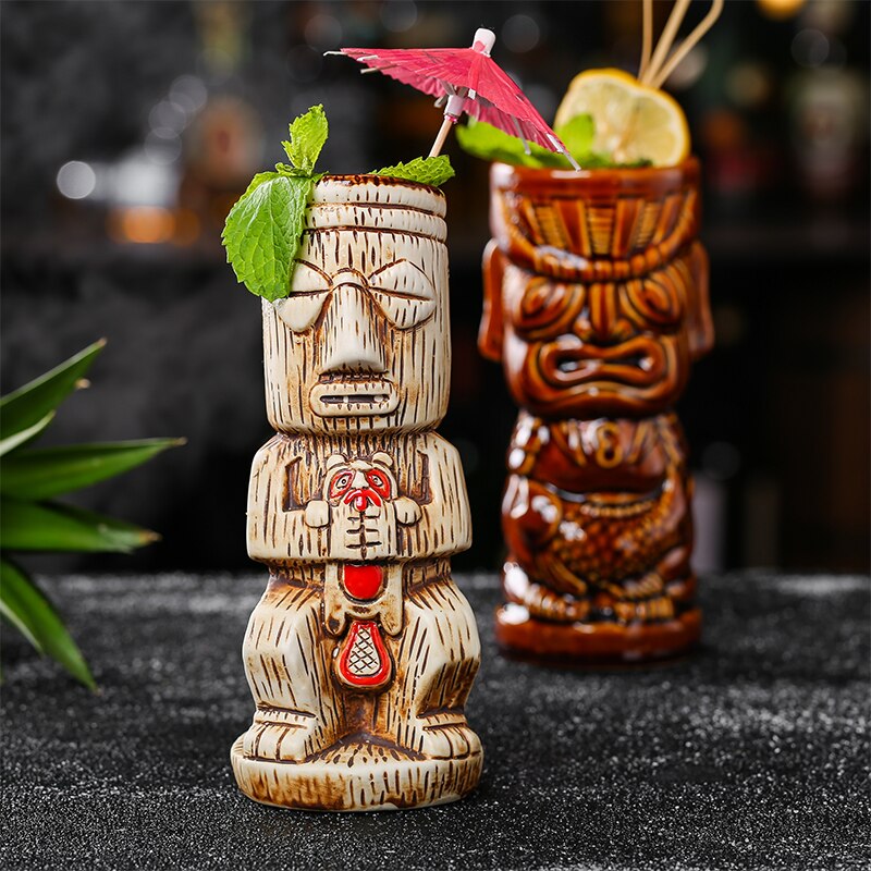 Bar Poker Tiki Mug Creative Hawaii Ceramic Mug