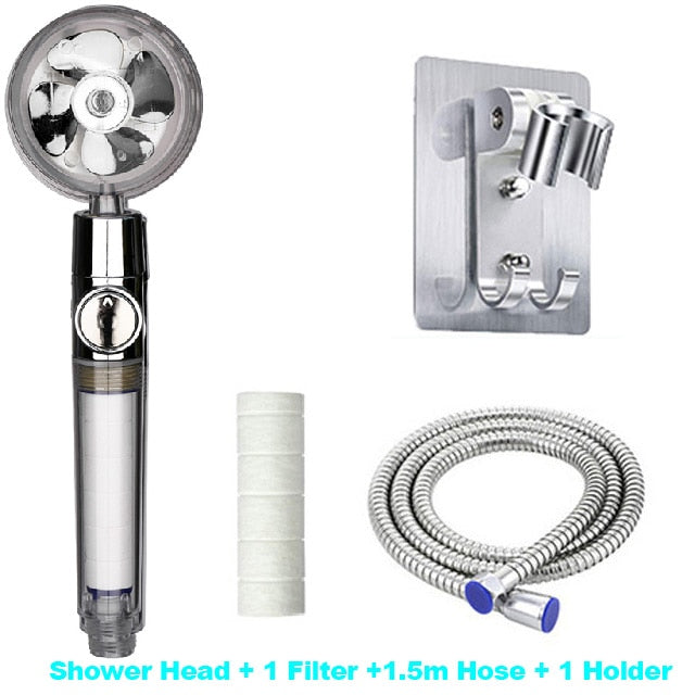 Turbo Propeller Rainfall Handheld Shower Head
