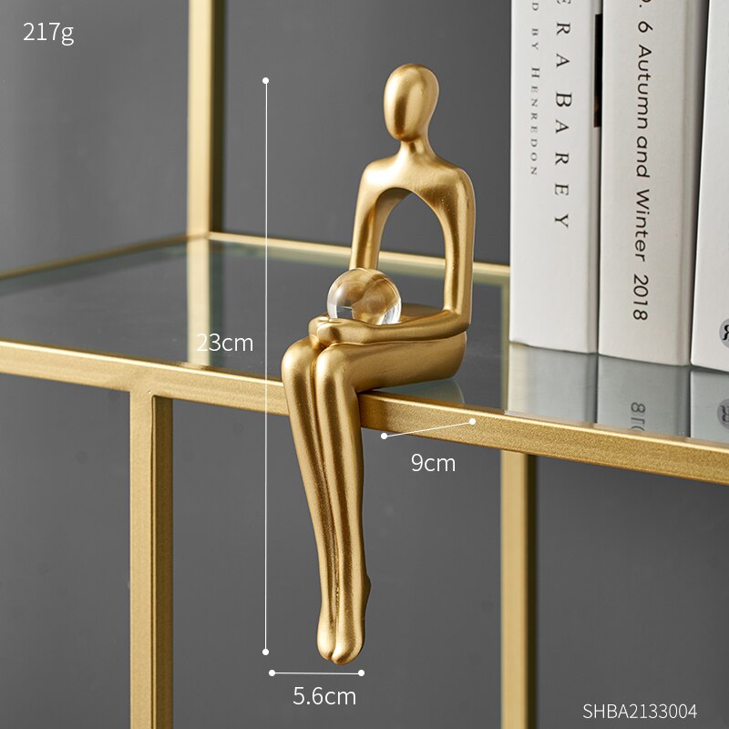 Abstract Resin Statue Golden Miniatures Modern