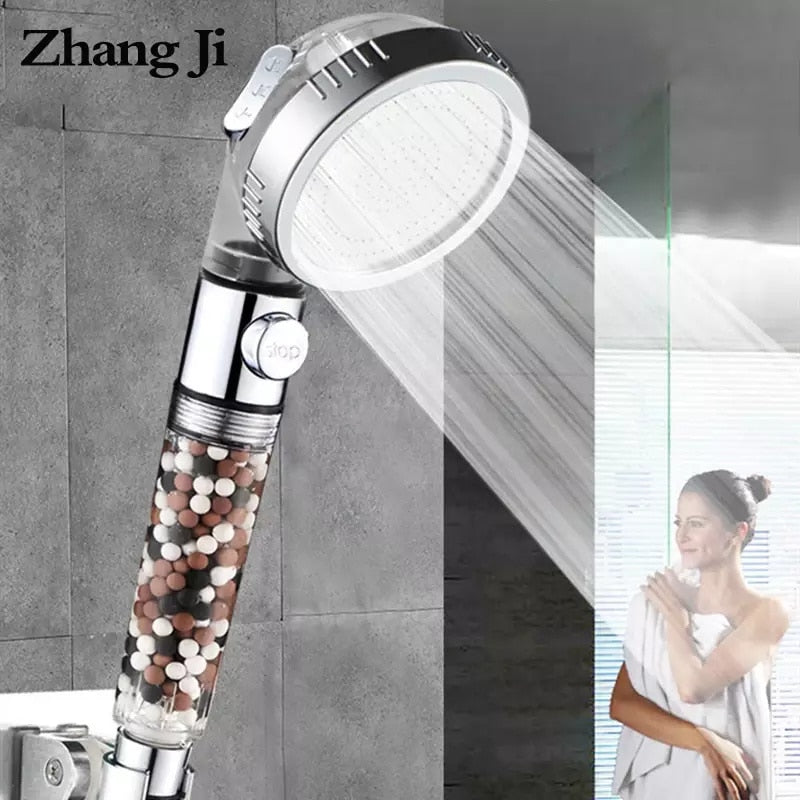 Bathroom 3-Function SPA Shower Head with Switch
