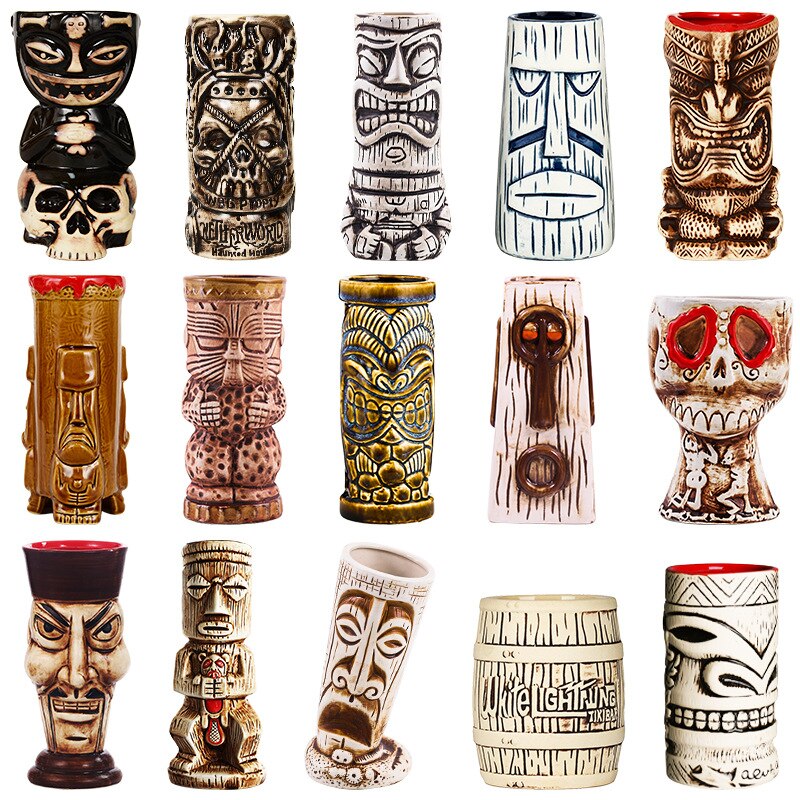 Bar Poker Tiki Mug Creative Hawaii Ceramic Mug