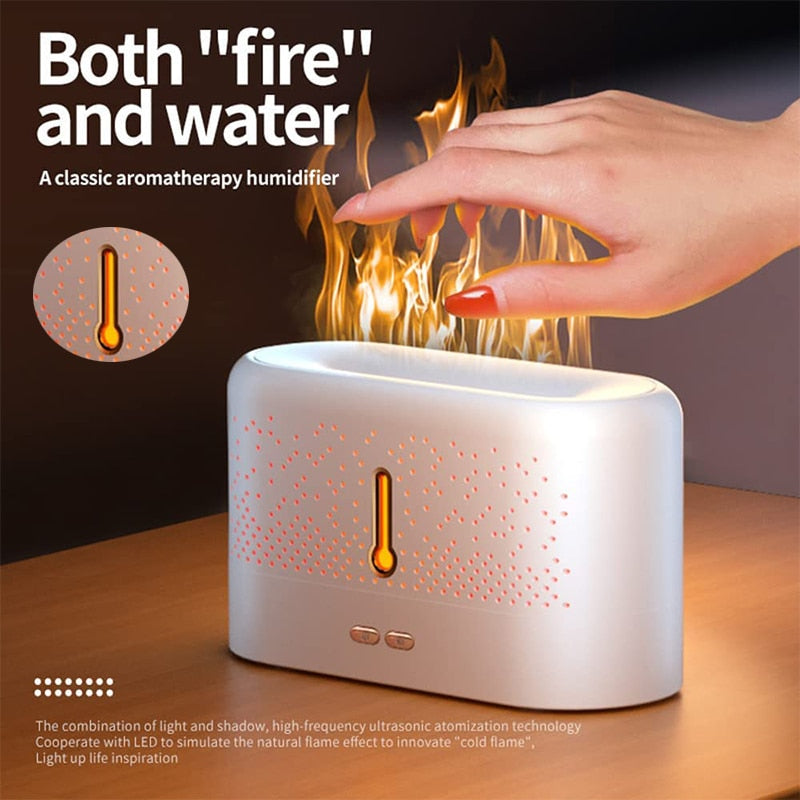 Flame Air Humidifier Essential Oil Diffuser