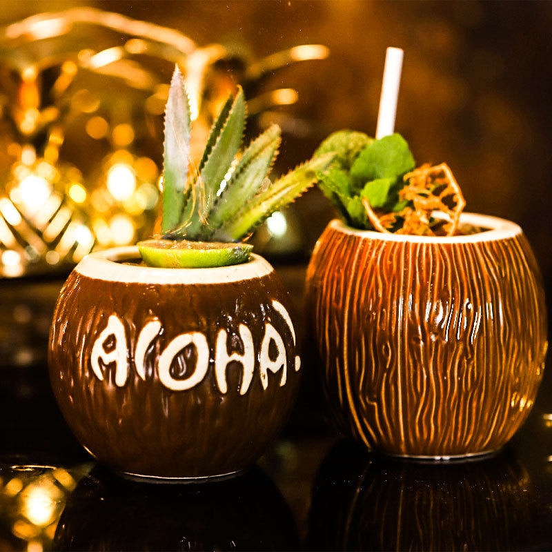Bar Poker Tiki Mug Creative Hawaii Ceramic Mug
