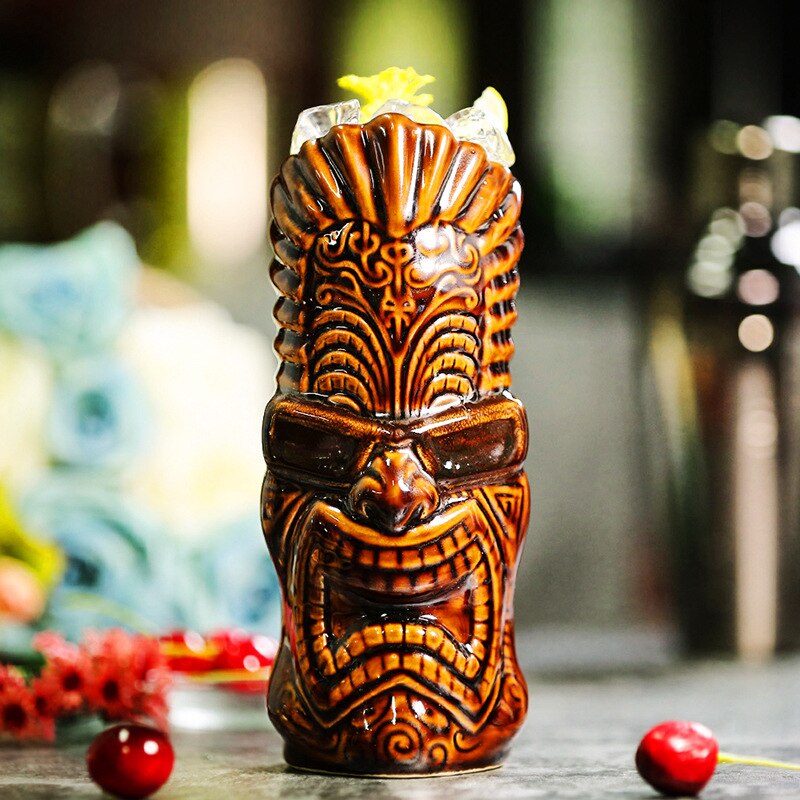 Bar Poker Tiki Mug Creative Hawaii Ceramic Mug