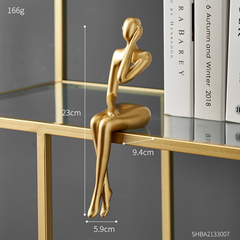Abstract Resin Statue Golden Miniatures Modern