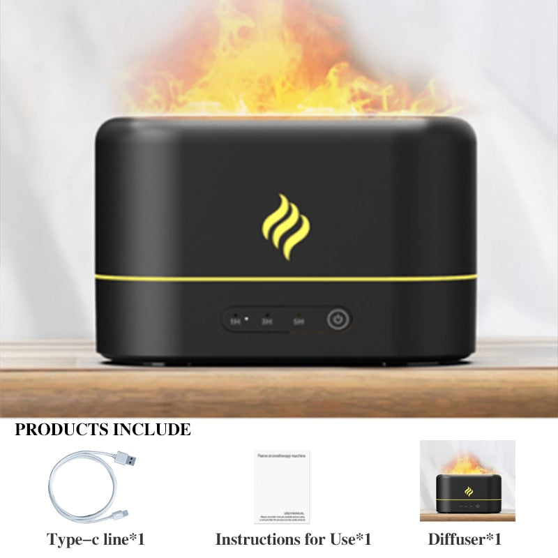 Flame Air Humidifier Essential Oil Diffuser