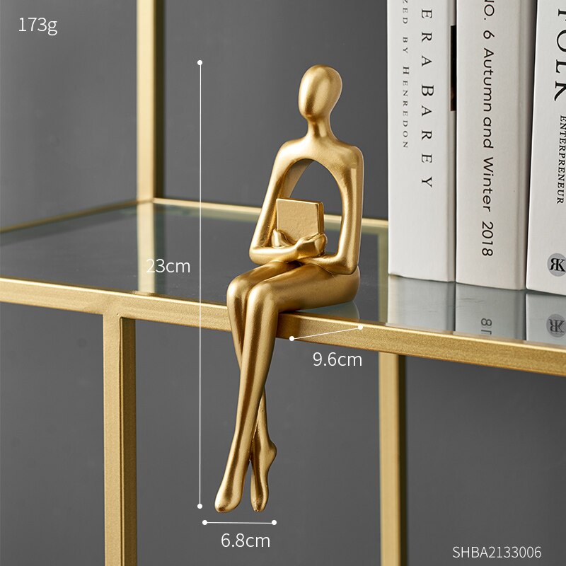 Abstract Resin Statue Golden Miniatures Modern