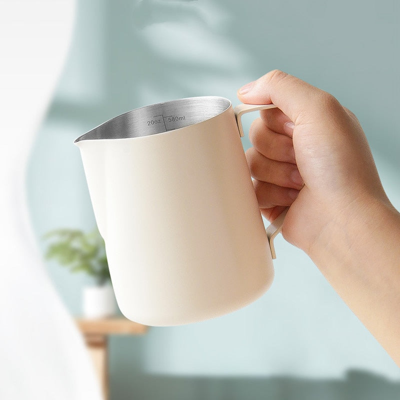 Stainless Steel with scale Coffee Pitcher