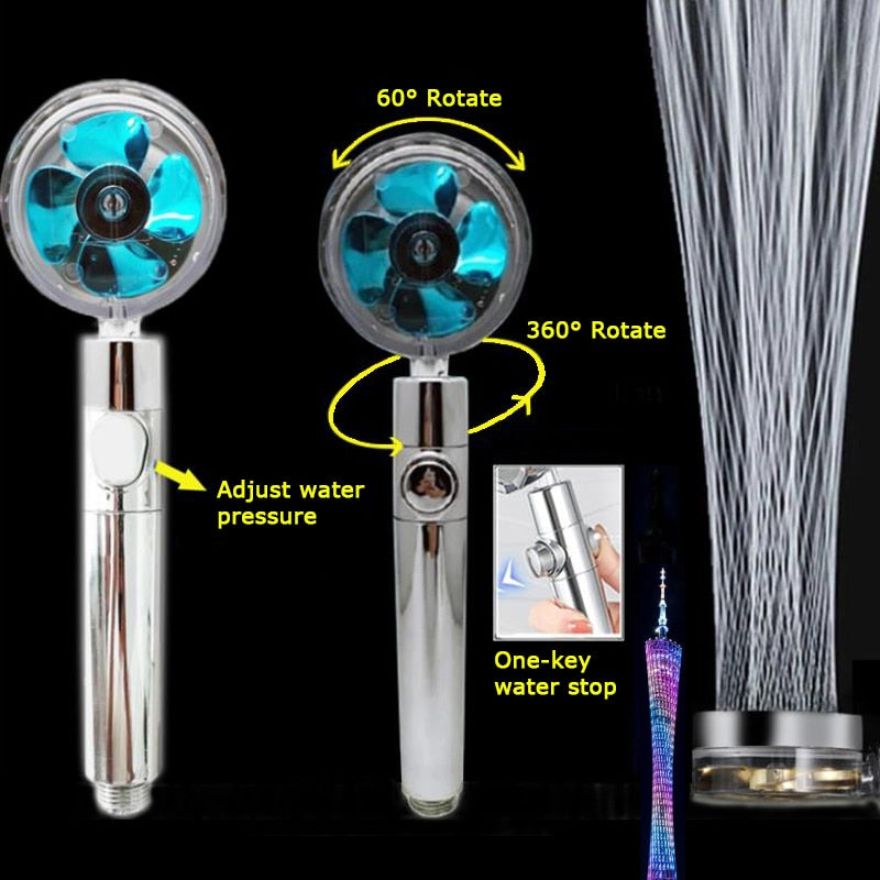 Rotated High-Pressure Handheld Shower Head