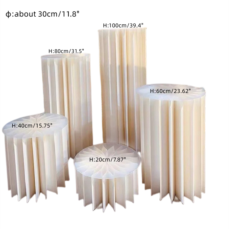 Origami Round Pillar Wedding Decoration
