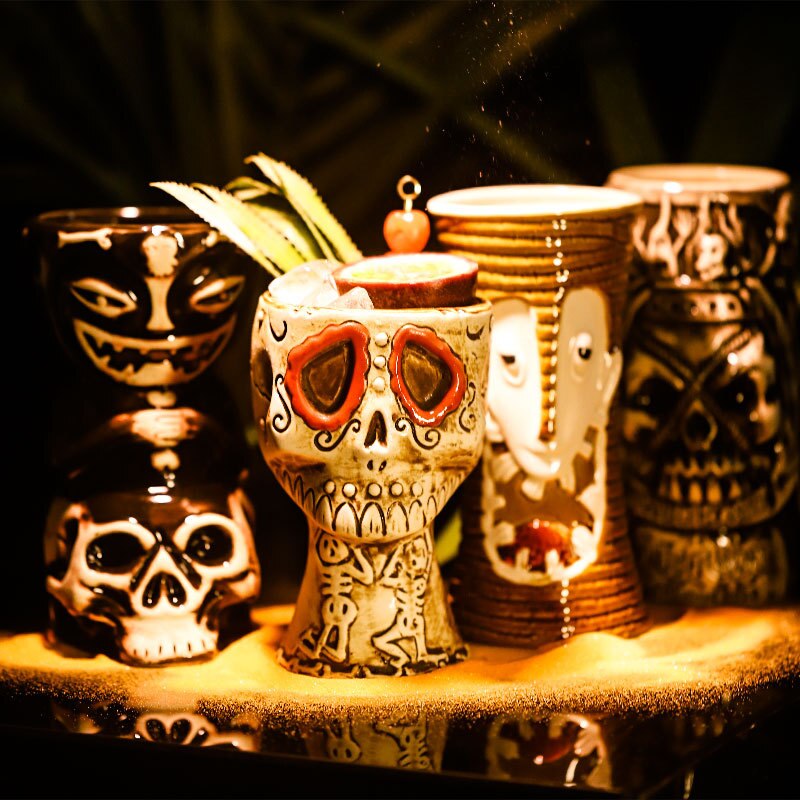 Bar Poker Tiki Mug Creative Hawaii Ceramic Mug