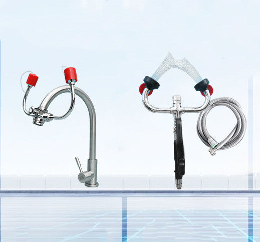 Connected Faucet Eyewash Basin Faucets Wall Mounted Eye Wash Station