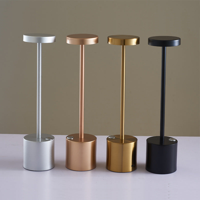 LED Aluminum Rechargeable Desk Lamp Touch Dimming Metal Table Lamps
