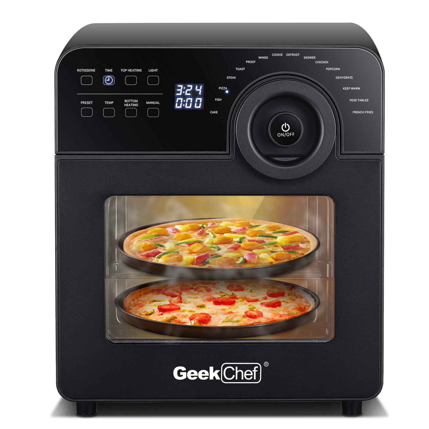 GRILL Reinigung Geek Chef Air Fryer Oven Toaster 4 Slice Toaster