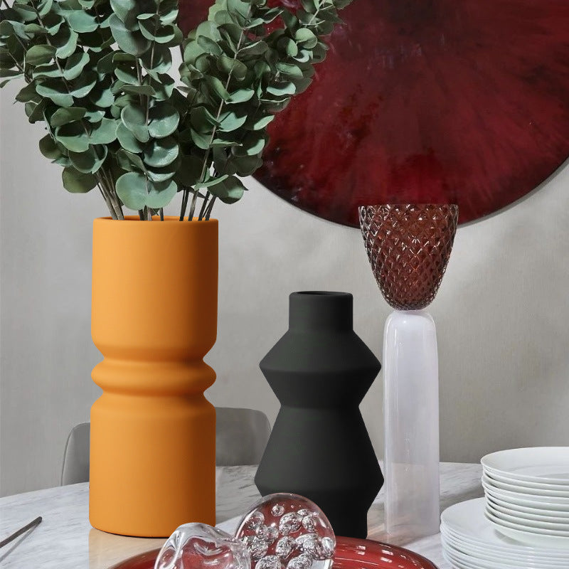 Nordic Simple Morandi Art Vase Villa Home Vases Decoration