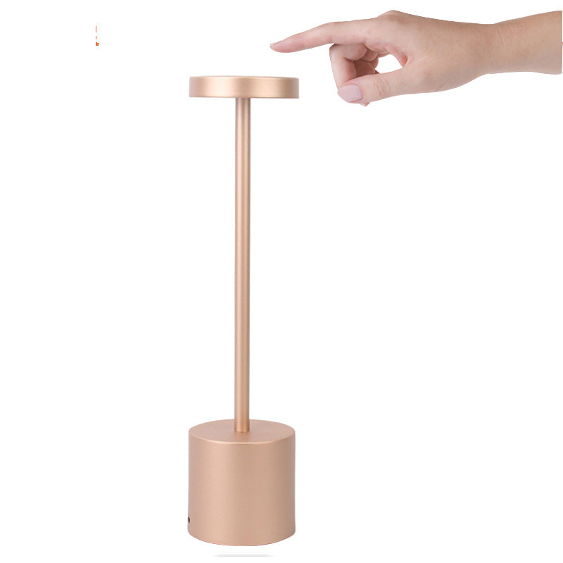 LED Aluminum Rechargeable Desk Lamp Touch Dimming Metal Table Lamps