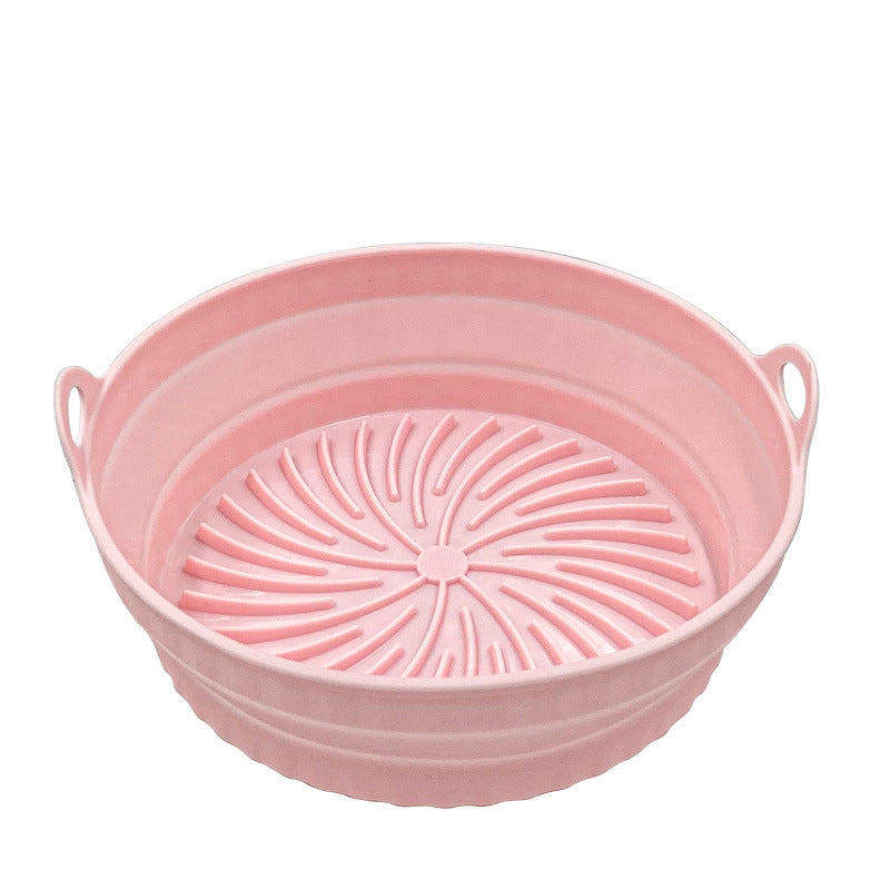 Kitchen Collapsible Air Fryer Silicone Pot Reusable Round Square Liners