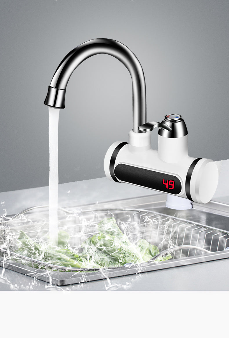 Kitchen Electric Water Tap Water Heater Temperature Display Cold Heating