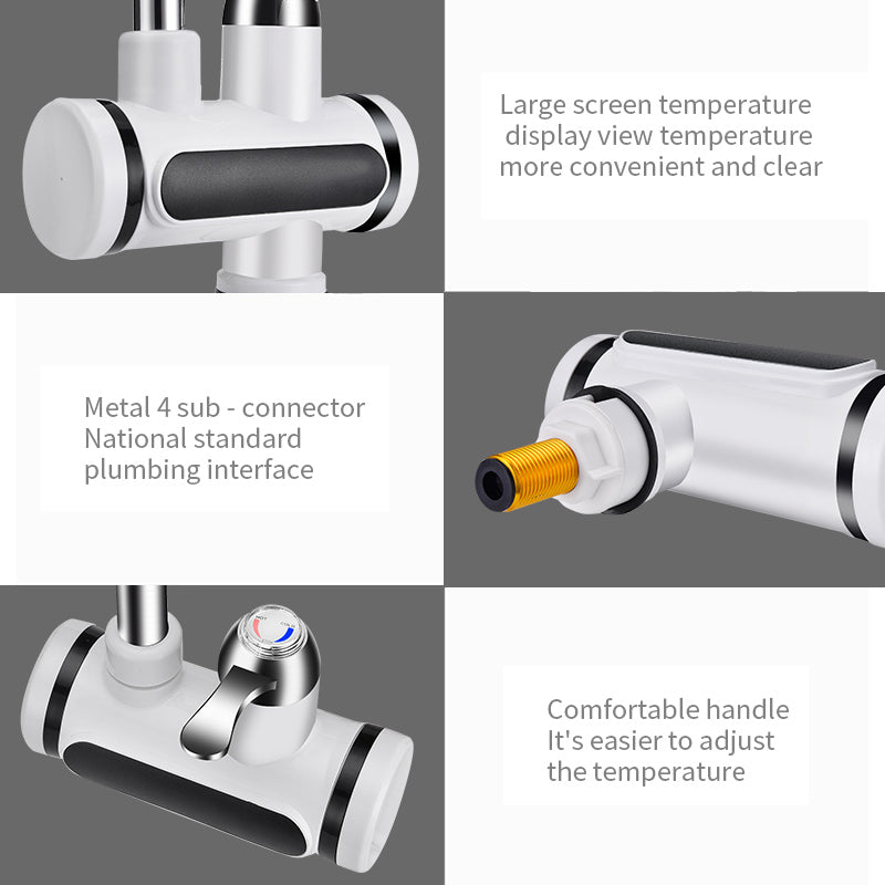 Kitchen Electric Water Tap Water Heater Temperature Display Cold Heating