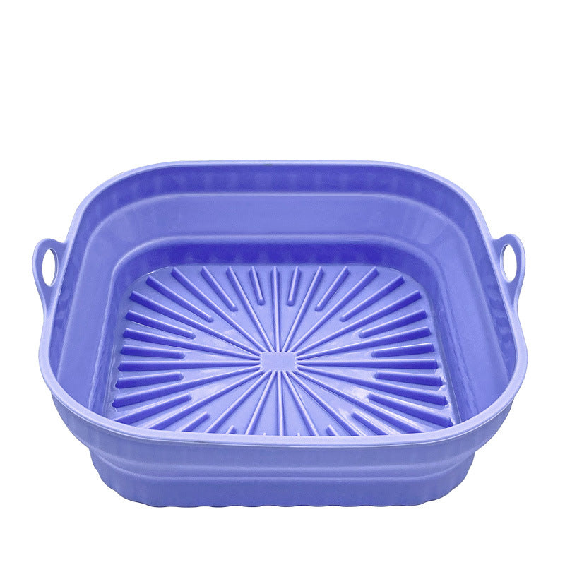 Kitchen Collapsible Air Fryer Silicone Pot Reusable Round Square Liners