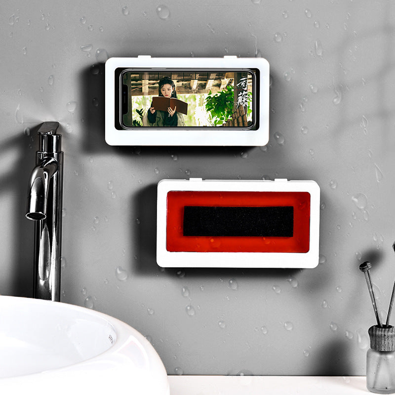 Wall Mounted Punch Free Bathroom Phone Rack