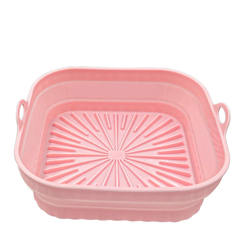 Kitchen Collapsible Air Fryer Silicone Pot Reusable Round Square Liners