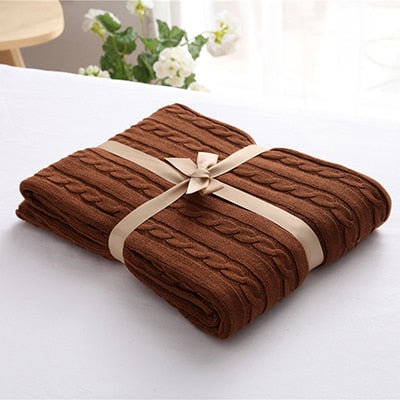 Cotton High Quality Blanket Handmade Soft Knitted