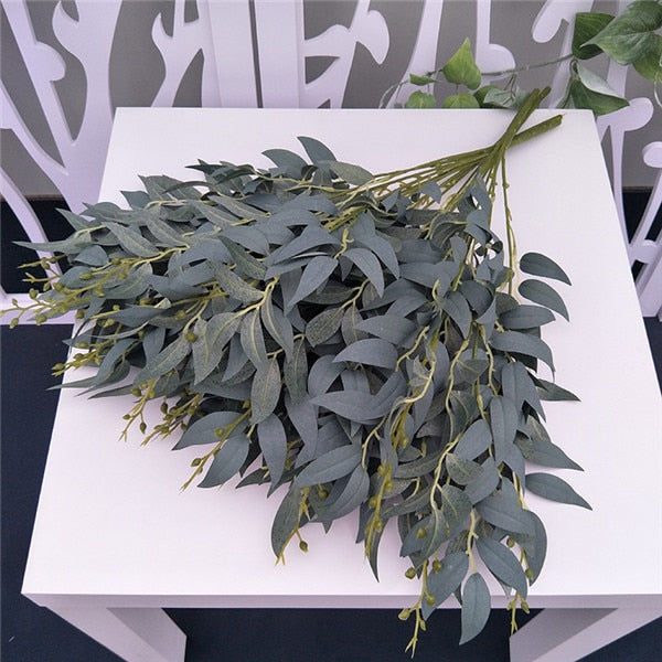 Artificial Willow Leaf Green Grass Fake