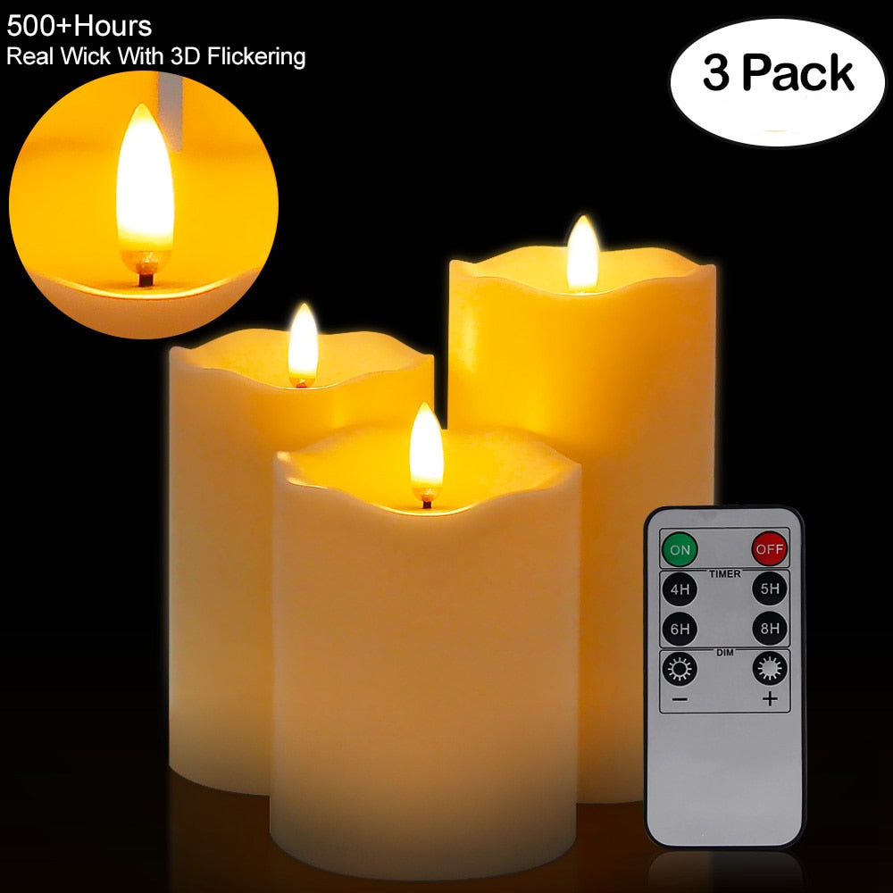 Remote control LED flameless candle lights