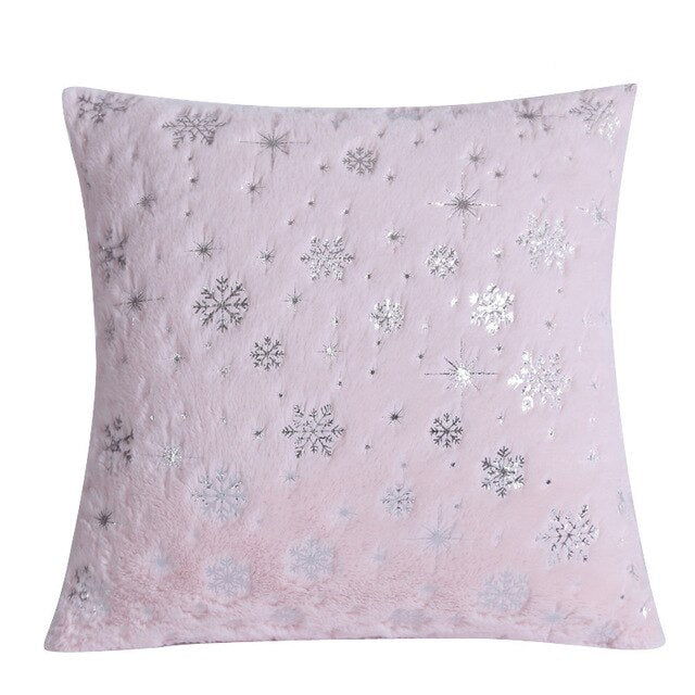 Solid Decorative Pillows Snow Snowflake
