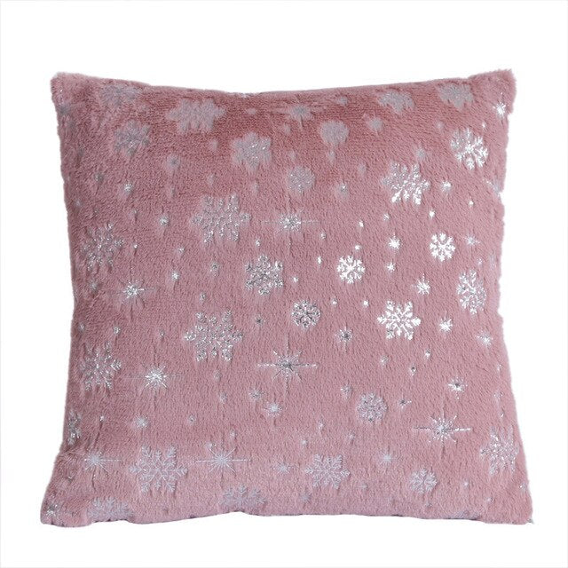 Solid Decorative Pillows Snow Snowflake