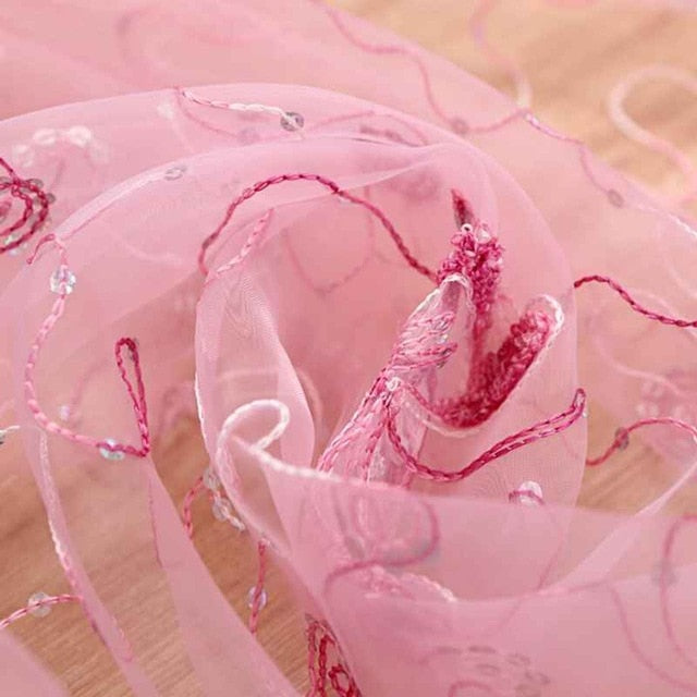 Shining Butterfly Embroidered Curtain Panel