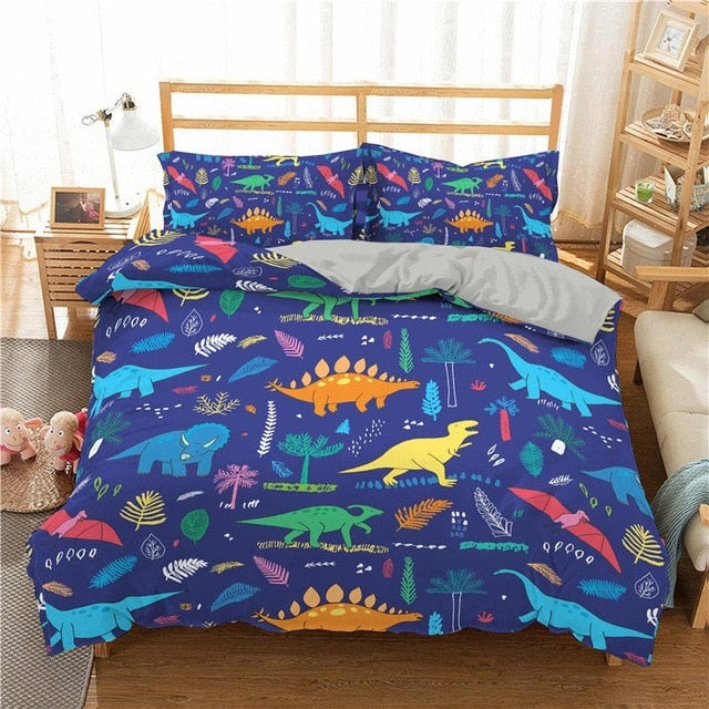3d Dinosaur Family Bedding Set