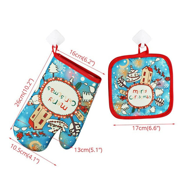 Oven Mitts Baking Anti-Hot Gloves Pad