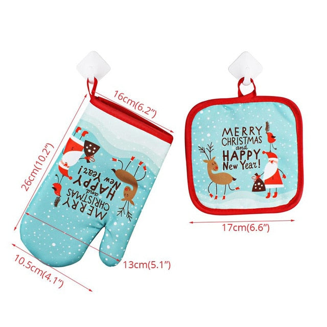 Oven Mitts Baking Anti-Hot Gloves Pad
