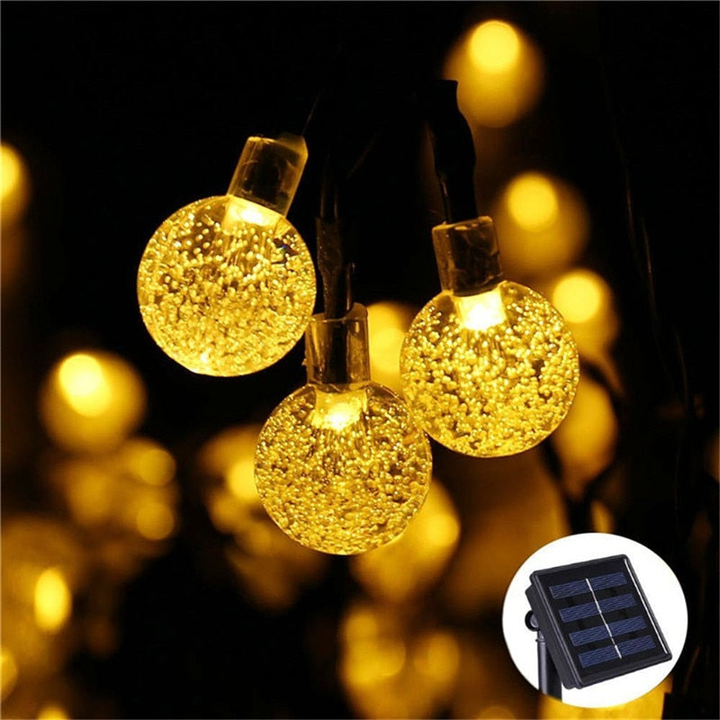 Solar Lamp Crystal Ball String Lights