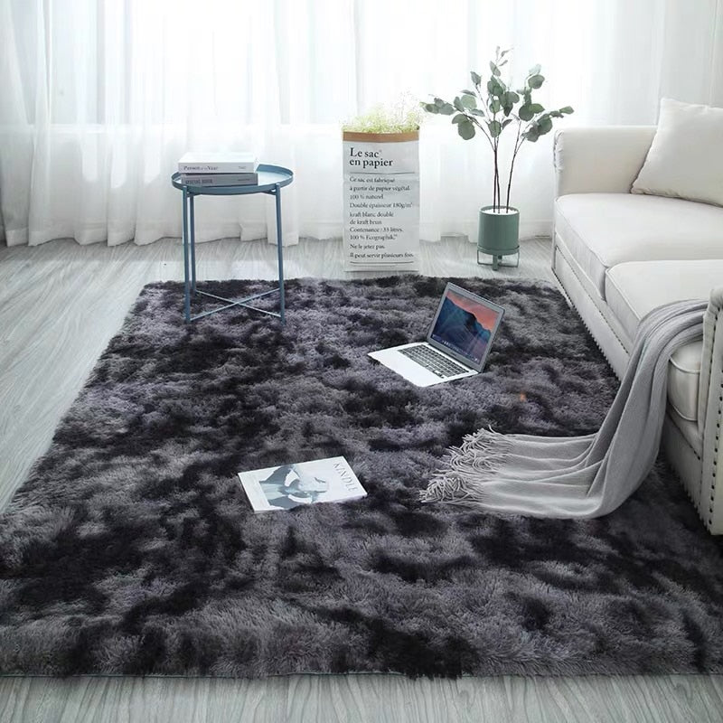 Fashion Fluffy Non-slip Mixed Dyed Carpet
