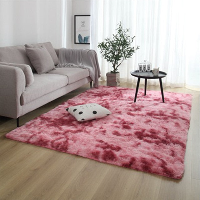 Fashion Fluffy Non-slip Mixed Dyed Carpet