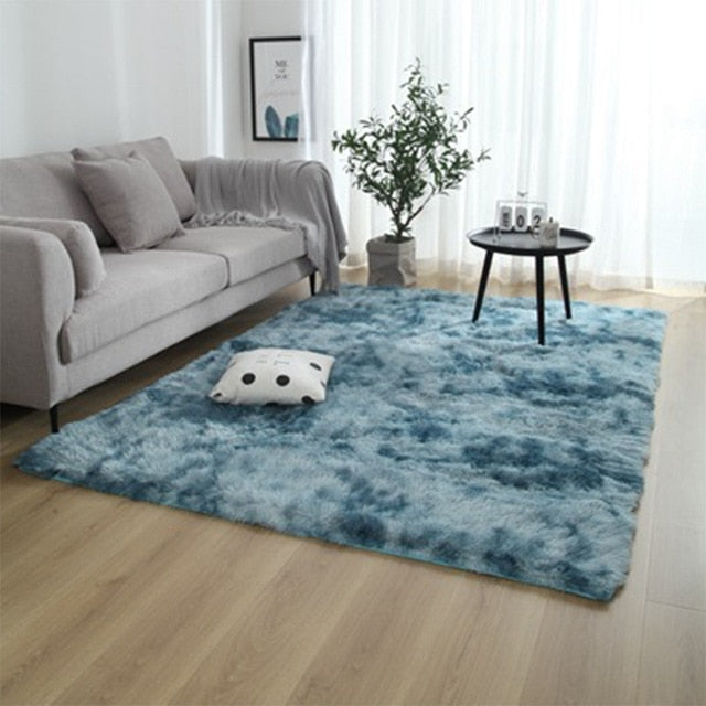 Fashion Fluffy Non-slip Mixed Dyed Carpet