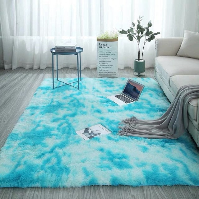 Fashion Fluffy Non-slip Mixed Dyed Carpet