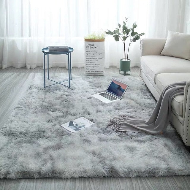 Fashion Fluffy Non-slip Mixed Dyed Carpet