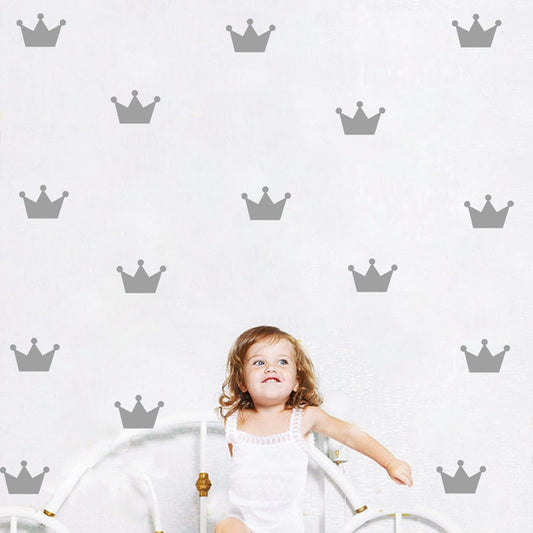 Baby Nursery Crown Pattern Wall Sticker For Kids