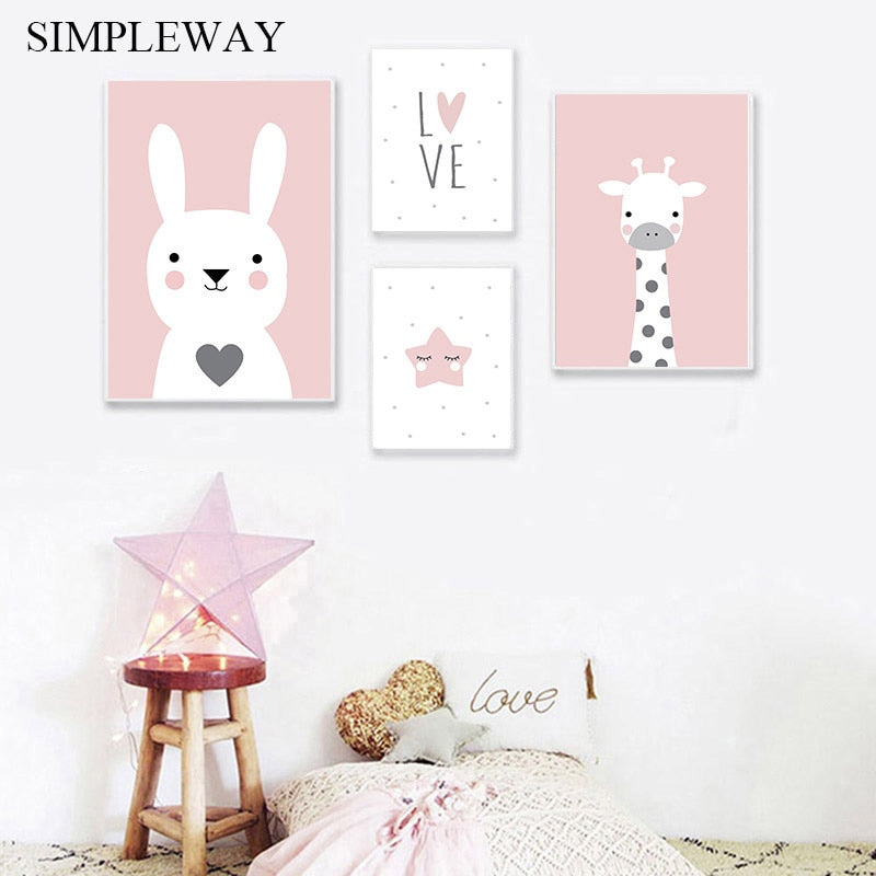Baby Nursery Wall Art Canvas Picture
