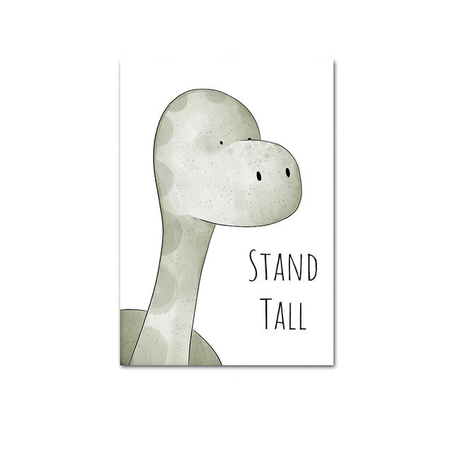 Watercolor Woodland Baby Animal Poster