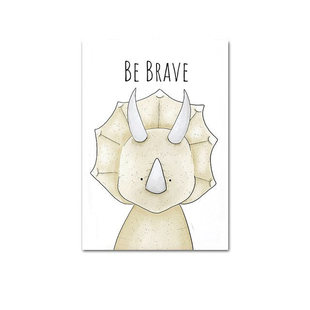 Watercolor Woodland Baby Animal Poster